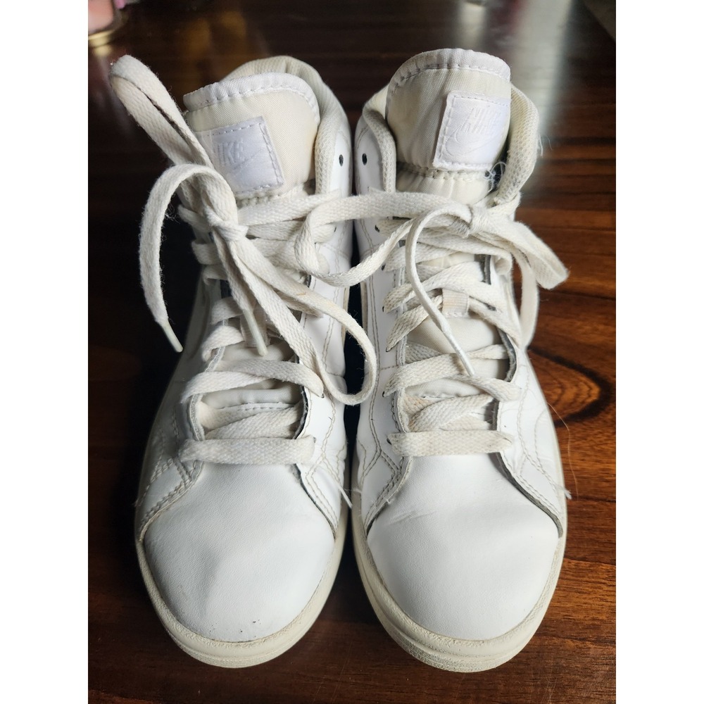 Nike Court Royale 2 Mid Triple White - Women's 6.5 White Leather shoes - Picture 8 of 13